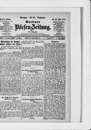Berliner Börsen-Zeitung vom 26.07.1918