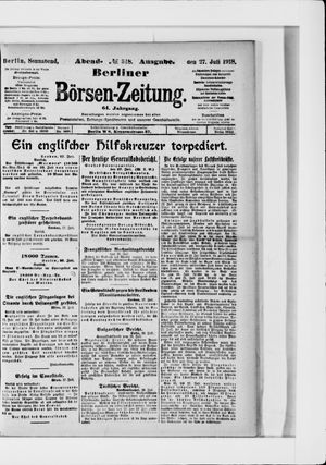 Berliner Börsen-Zeitung vom 27.07.1918