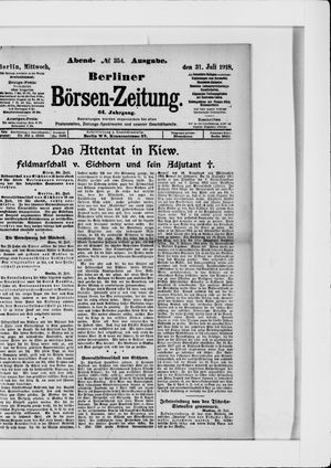 Berliner Börsen-Zeitung vom 31.07.1918