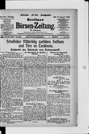 Berliner Börsen-Zeitung vom 02.08.1918