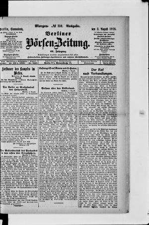 Berliner Börsen-Zeitung vom 03.08.1918