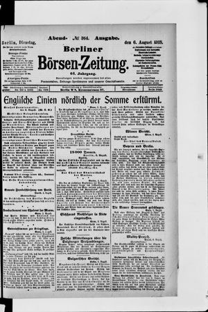 Berliner Börsen-Zeitung on Aug 6, 1918