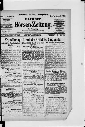 Berliner Börsen-Zeitung vom 07.08.1918
