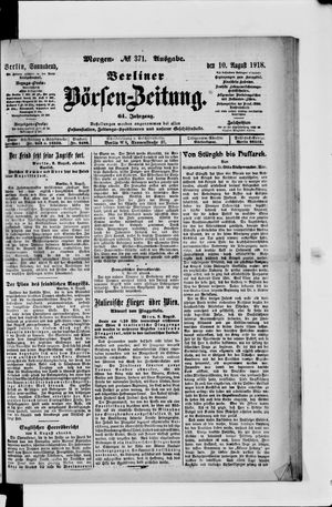 Berliner Börsen-Zeitung vom 10.08.1918