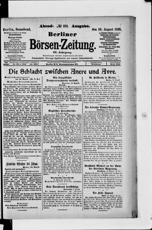 Berliner Börsen-Zeitung vom 10.08.1918