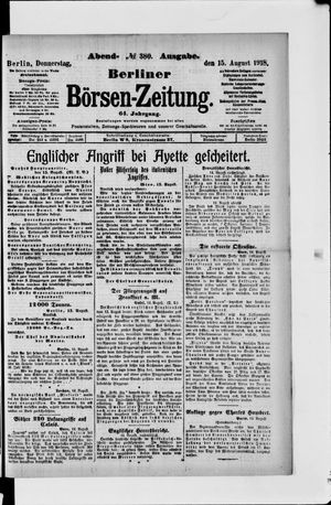 Berliner Börsen-Zeitung vom 15.08.1918