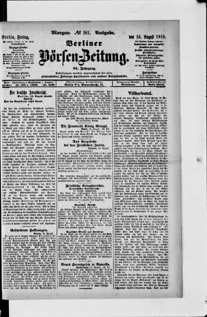 Berliner Börsen-Zeitung vom 16.08.1918