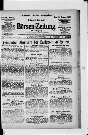 Berliner Börsen-Zeitung vom 19.08.1918