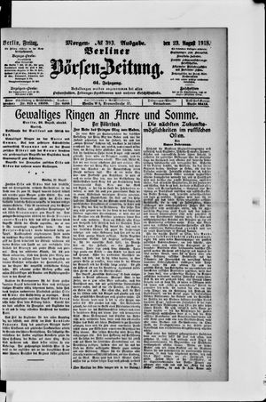 Berliner Börsen-Zeitung on Aug 23, 1918