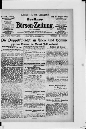 Berliner Börsen-Zeitung vom 23.08.1918