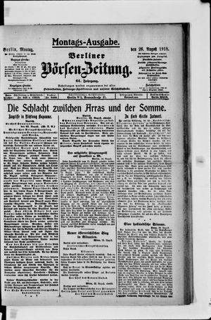 Berliner Börsen-Zeitung vom 26.08.1918