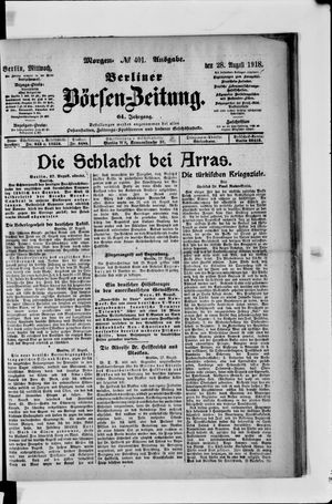 Berliner Börsen-Zeitung vom 28.08.1918