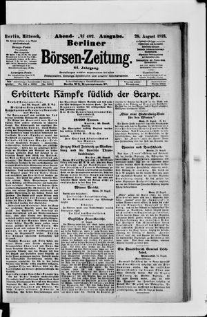 Berliner Börsen-Zeitung vom 28.08.1918