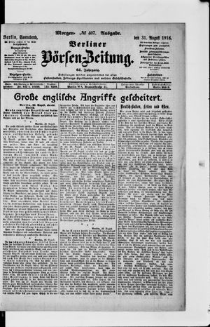 Berliner Börsen-Zeitung vom 31.08.1918