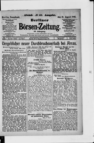 Berliner Börsen-Zeitung vom 31.08.1918