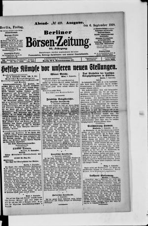 Berliner Börsen-Zeitung vom 06.09.1918