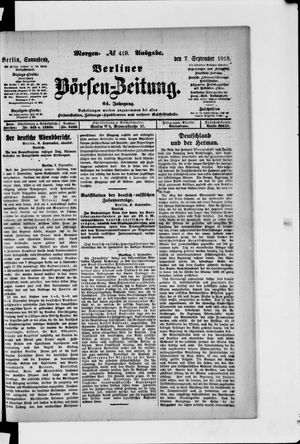 Berliner Börsen-Zeitung vom 07.09.1918