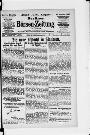 Berliner Börsen-Zeitung vom 15.10.1918