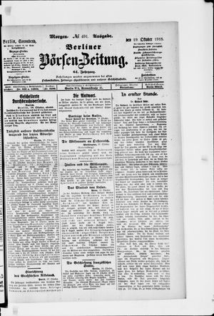 Berliner Börsen-Zeitung vom 19.10.1918