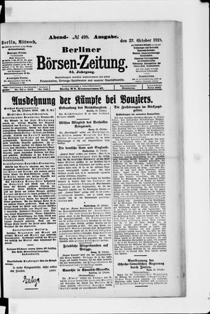 Berliner Börsen-Zeitung vom 23.10.1918