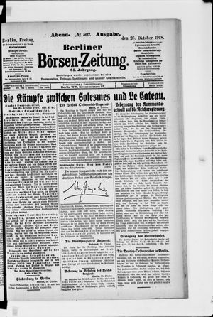 Berliner Börsen-Zeitung vom 25.10.1918