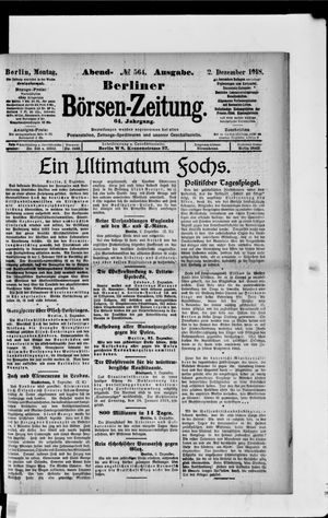 Berliner Börsen-Zeitung vom 02.12.1918