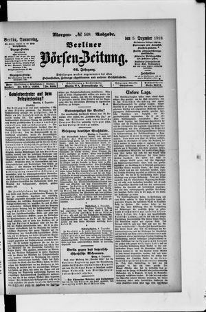 Berliner Börsen-Zeitung vom 05.12.1918