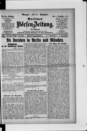 Berliner Börsen-Zeitung vom 08.12.1918