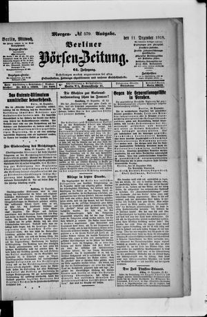 Berliner Börsen-Zeitung vom 11.12.1918