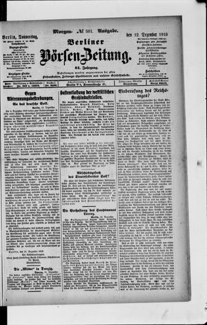 Berliner Börsen-Zeitung vom 12.12.1918