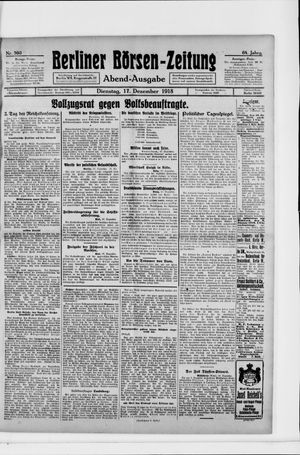 Berliner Börsen-Zeitung vom 17.12.1918
