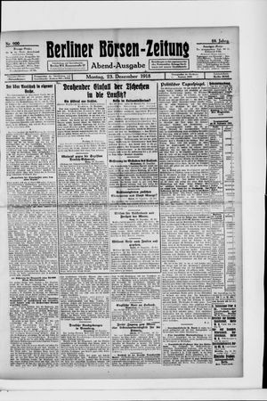 Berliner Börsen-Zeitung vom 23.12.1918