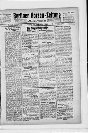 Berliner Börsen-Zeitung vom 27.12.1918