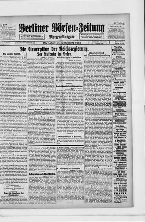 Berliner Börsen-Zeitung on Dec 31, 1918
