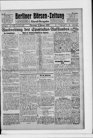 Berliner Börsen-Zeitung on Jan 7, 1919