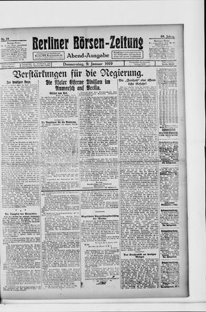 Berliner Börsen-Zeitung vom 09.01.1919