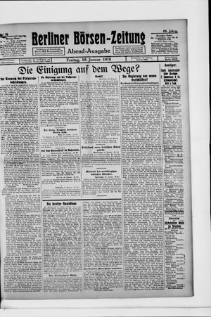 Berliner Börsen-Zeitung on Jan 10, 1919