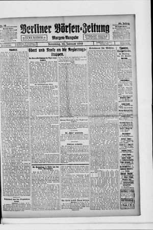 Berliner Börsen-Zeitung on Jan 12, 1919