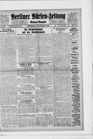 Berliner Börsen-Zeitung vom 15.01.1919