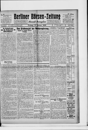 Berliner Börsen-Zeitung vom 17.01.1919