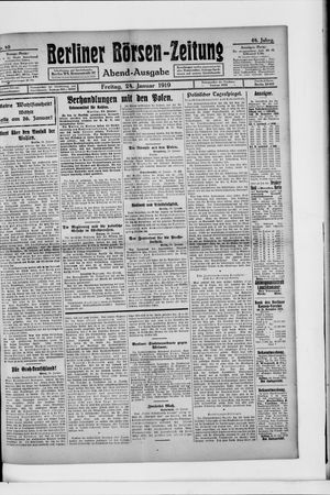 Berliner Börsen-Zeitung on Jan 24, 1919