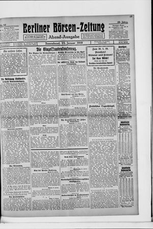 Berliner Börsen-Zeitung vom 25.01.1919