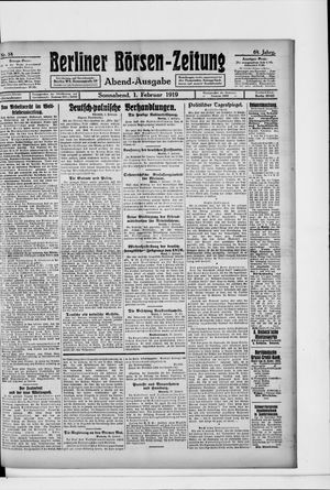 Berliner Börsen-Zeitung on Feb 1, 1919