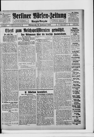 Berliner Börsen-Zeitung vom 12.02.1919