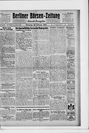 Berliner Börsen-Zeitung on Feb 18, 1919
