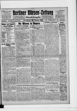 Berliner Börsen-Zeitung on Feb 22, 1919