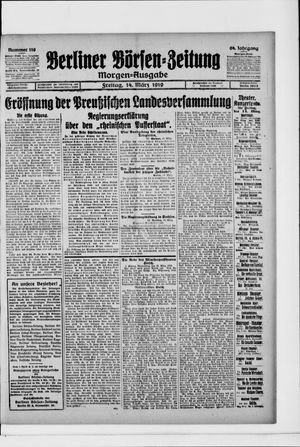 Berliner Börsen-Zeitung vom 14.03.1919
