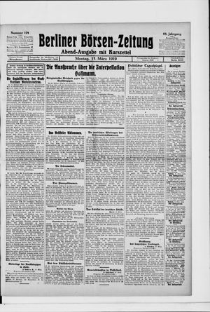 Berliner Börsen-Zeitung on Mar 17, 1919