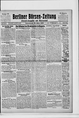 Berliner Börsen-Zeitung vom 22.03.1919