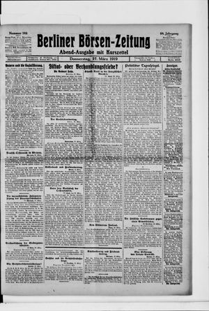 Berliner Börsen-Zeitung vom 27.03.1919